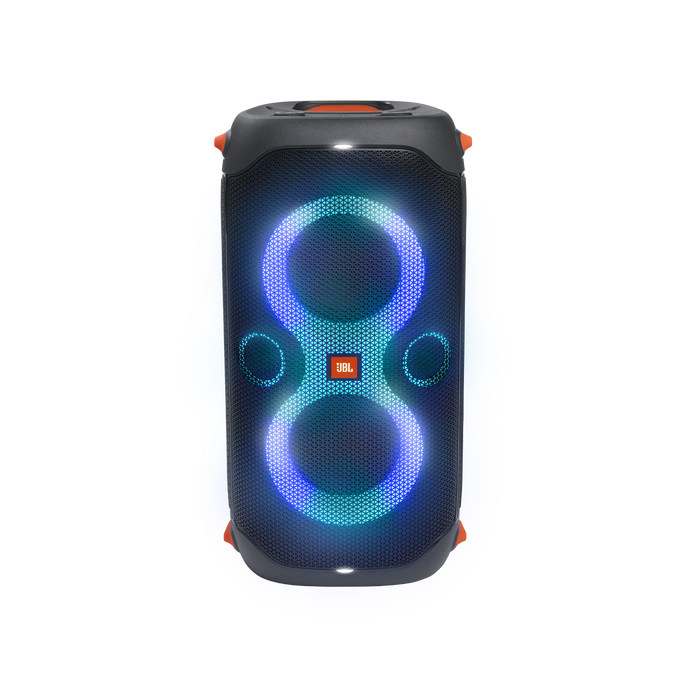 JBL Partybox 110 - Black - Portable party speaker with 160W powerful sound, built-in lights and splashproof design. - Front image number null