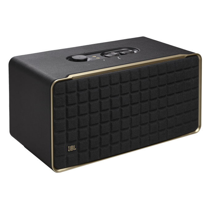 JBL Authentics 500 - Black - Hi-fidelity smart home speaker with Wi-Fi, Bluetooth and Voice Assistants with retro design. - Hero image number null