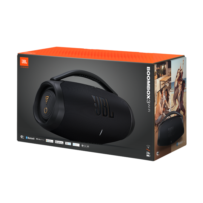 JBL Boombox 3 Wi-Fi - Black - Powerful Wi-Fi and Bluetooth portable speaker - Detailshot 7 image number null