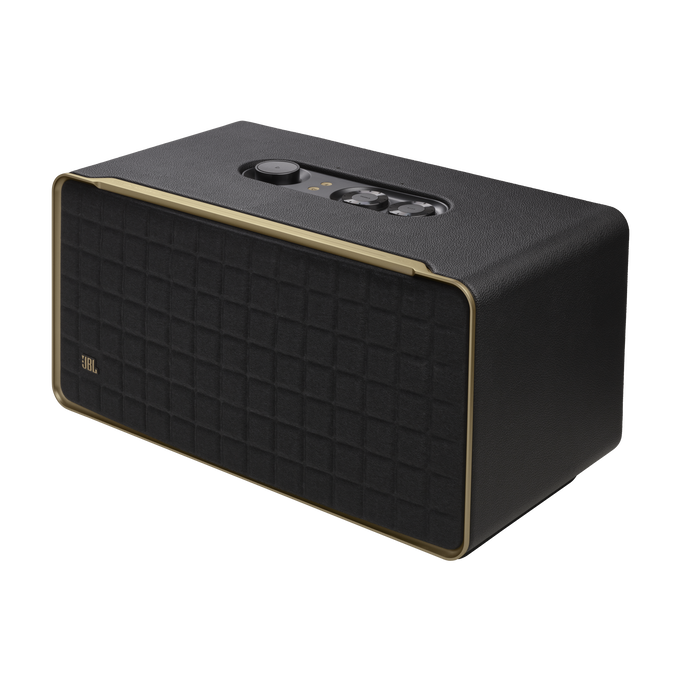 JBL Authentics 500 - Black - Hi-fidelity smart home speaker with Wi-Fi, Bluetooth and Voice Assistants with retro design. - Detailshot 1 image number null