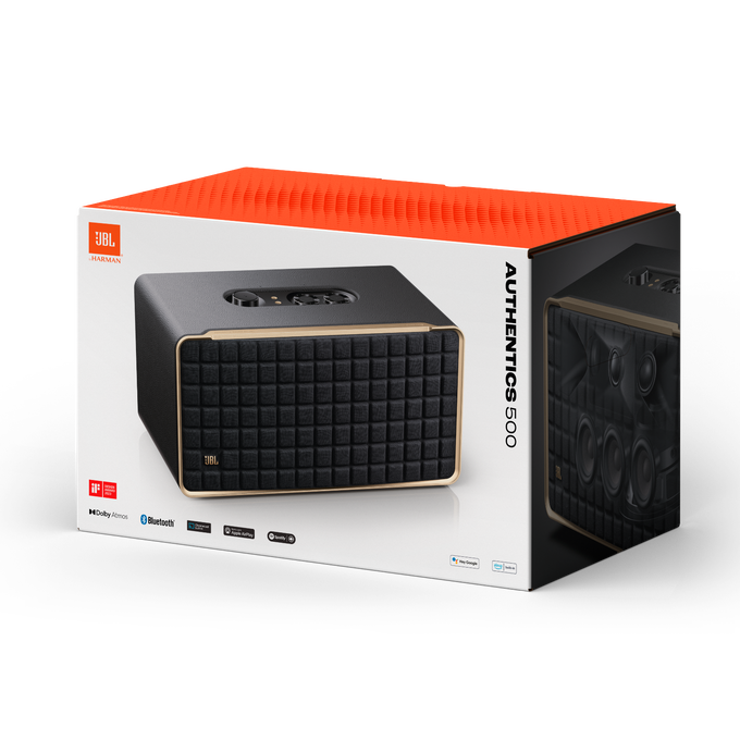 JBL Authentics 500 - Black - Hi-fidelity smart home speaker with Wi-Fi, Bluetooth and Voice Assistants with retro design. - Detailshot 7 image number null