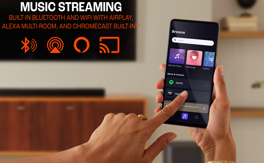 BAR 1300 Integrierte Services wie AirPlay, Alexa Multi-Room Music (MRM) und Chromecast Built-in™ - Image
