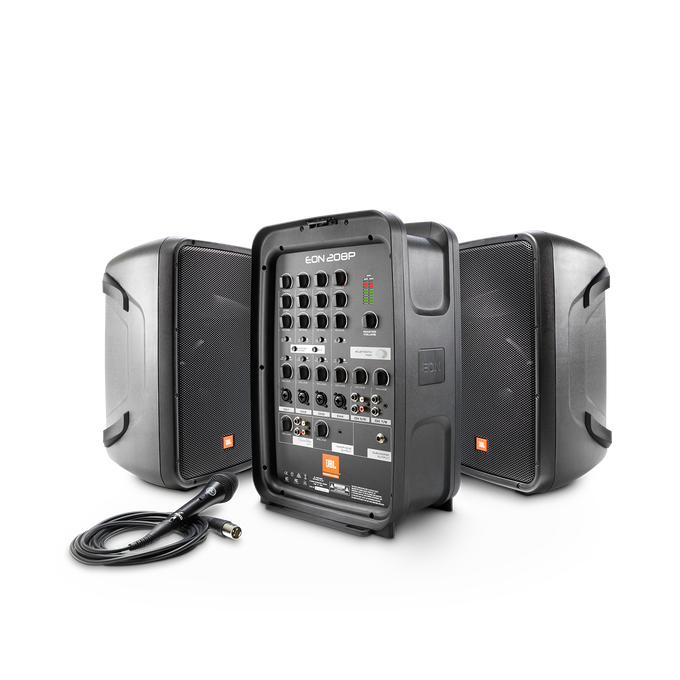 JBL EON208P - Black - Portable 8 in. 2-Way PA with Powered 8-Channel Mixer and Bluetooth® - Hero image number null