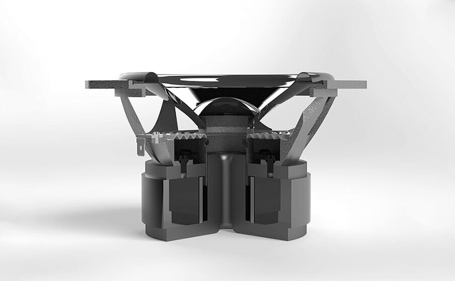 HDI-4500 133-mm-Advanced Aluminium Matrix-Tieftöner mit Gussrahmen. - Image