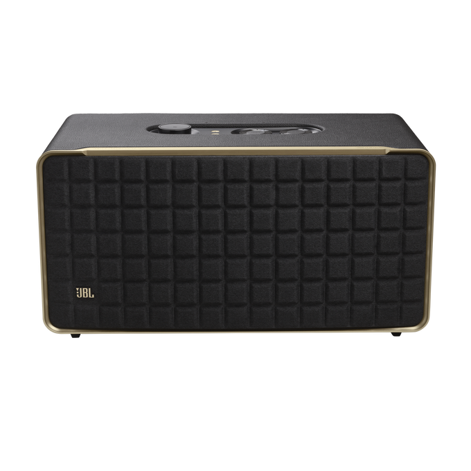 JBL Authentics 500 - Black - Hi-fidelity smart home speaker with Wi-Fi, Bluetooth and Voice Assistants with retro design. - Front image number null