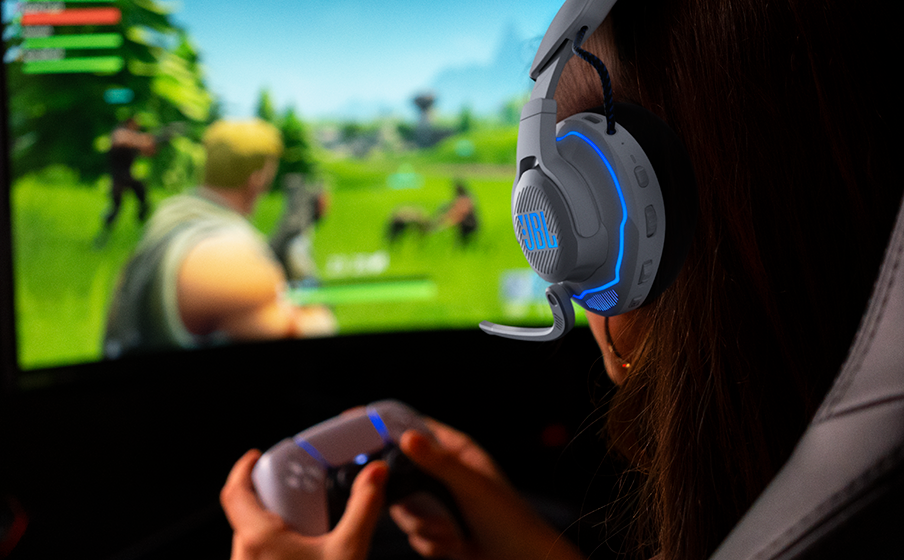 JBL Quantum 910P Console Wireless Sichere dir mit JBL QuantumSPATIAL 360™ auf deiner PlayStation einen Spielvorteil - Image