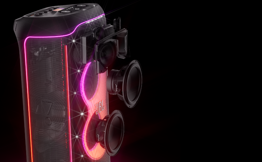 JBL PartyBox Ultimate | Fulminanter Party-Lautsprecher mit starkem Sound,  multidimensionaler Lichtshow und spritzwasserfestem Design.