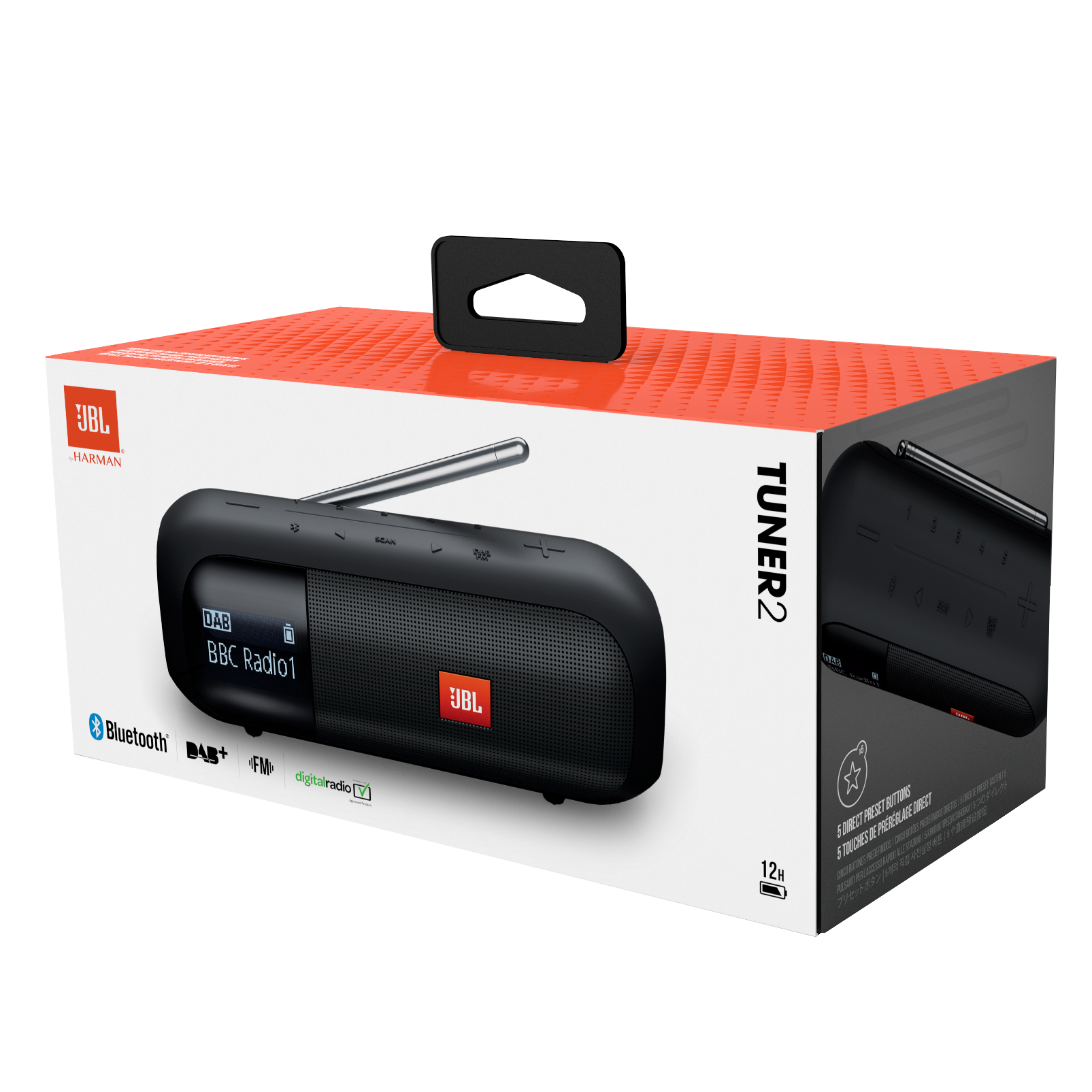 JBL Tuner 2 Tragbares DAB/DAB+/UKWRadio mit Bluetooth